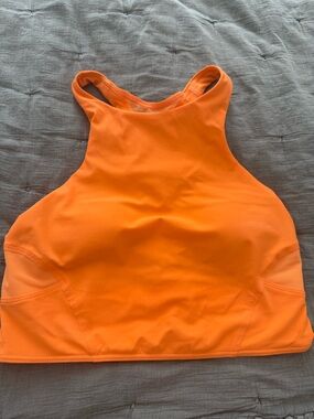 Lululemon Orange High Neck Sports Bra (4)